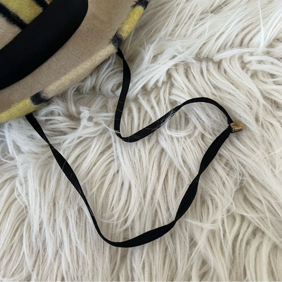 Yves Saint Laurent Vintage YSL Saks Fifth Avenue Boho Mod Striped Wool Hat RARE - Picture 13 of 16